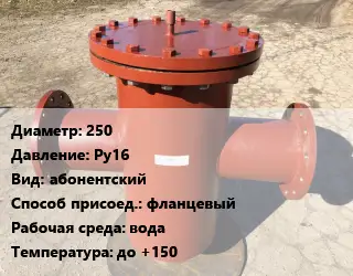 Грязевик 250 P=Ру16 абонентский фланцевый вода до +150